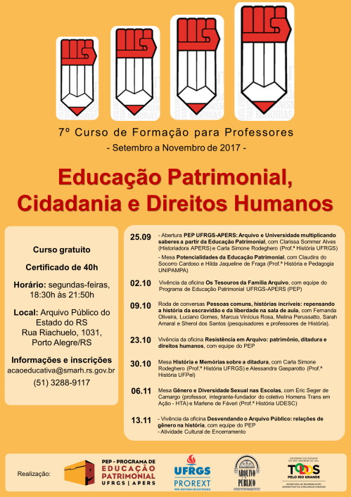 Cartaz Curso PEP Profs 2017